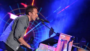 Chris Martin, wokalista Coldplay - fot. John Shearer