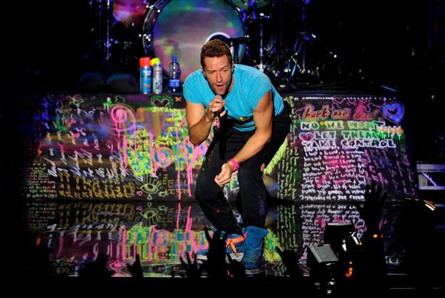 Chris Martin, frontman Coldplay - fot. Gareth Cattermole