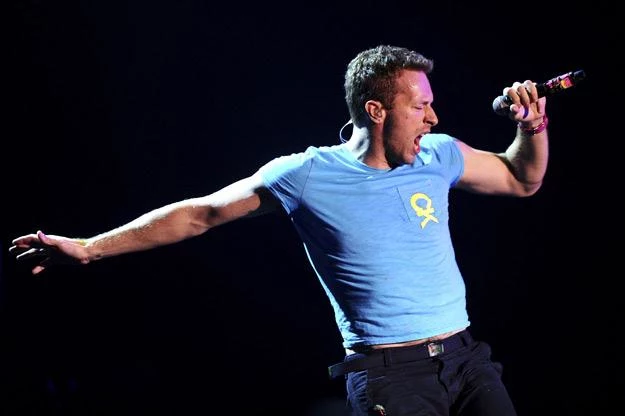 Chris Martin, lider Coldplay, a prywatnie mąż Gwyneth Paltrow - fot. Ian Gavan