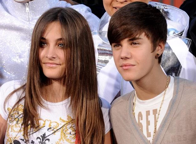 13-letnia córka Michaela Jacksona oraz 17-letni Justin Bieber fot. Kevin Winter