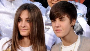 13-letnia córka Michaela Jacksona oraz 17-letni Justin Bieber fot. Kevin Winter