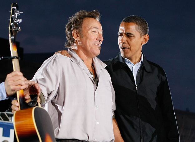 Baracka Obamę w kampanii wspiera m.in. Bruce Springsteen - fot. Joe Raedle