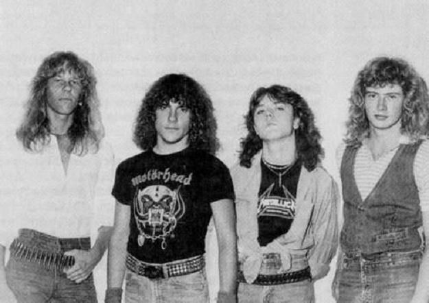 Metallica w 1982 r.: James Hetfield, Ron McGovney, Lars Ulrich i Dave Mustaine