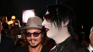 Johnny Depp i Marilyn Manson na premierze "Piratów..." - fot. Kevin Winter