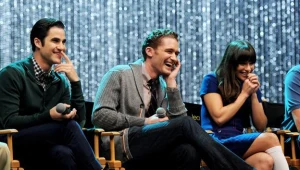 Darren Criss, Matthew Morrison i Lea Michele, czyli twarze serialu "Glee" (fot. Kevin Winter)
