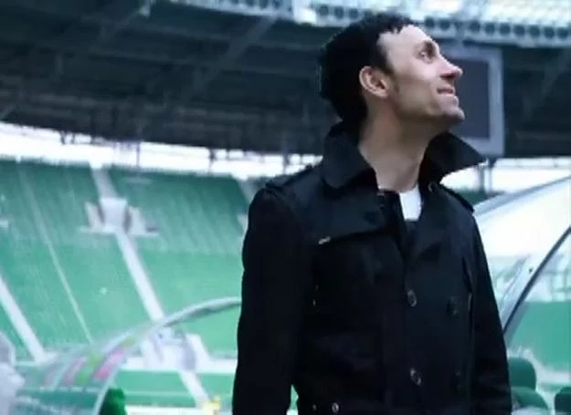 Marcin Piórecki na stadionie we Wrocławiu