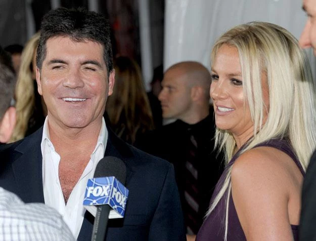 Simon Cowell i Britney Spears: Jeszcze w dobrych humorach fot. Dave Kotinsky