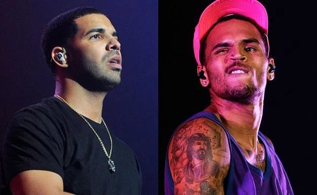 Drake (fot . Ethan Miller) i Chris Brown (fot. Brendon Thorne): Będzie zgoda dla pieniędzy?