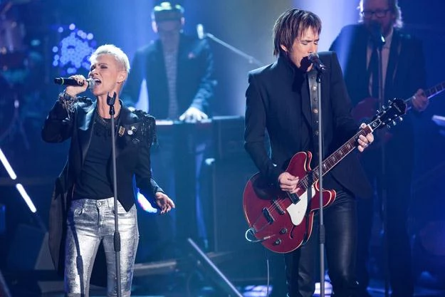 Roxette, czyli Marie Fredriksson i Per Gessle - fot. Marco Prosch