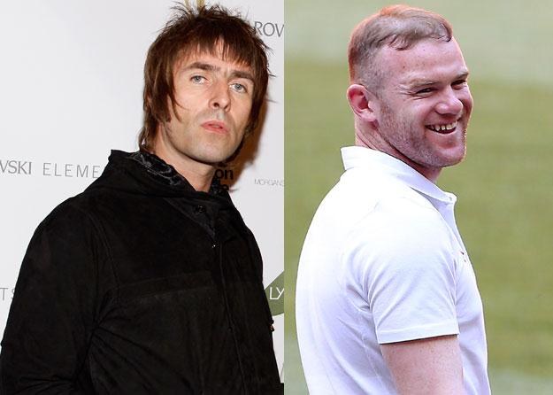 Liam Gallagher (fot. Mark Von Holden) i "balon posypany ciasteczkami" fot. Scott Heavey