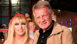 Maryla Rodowicz z Bronisławem Cieślakiem na planie teledysku - fot. Tomasz Raczek