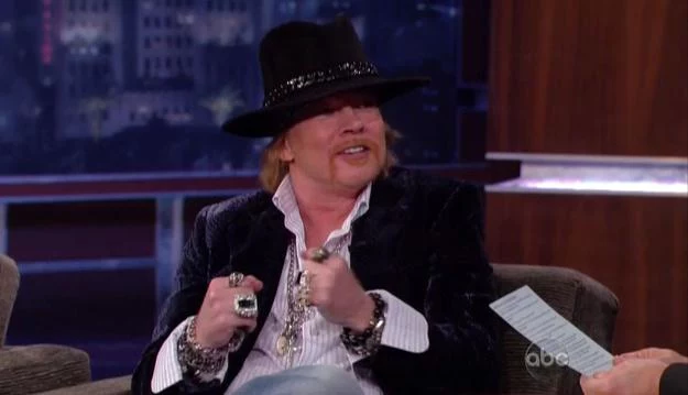 Axl Rose tryskał humorem u Jimmy'ego Kimmela