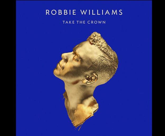 Ozłocony Robbie Williams na okładce albumu "Take The Crown"