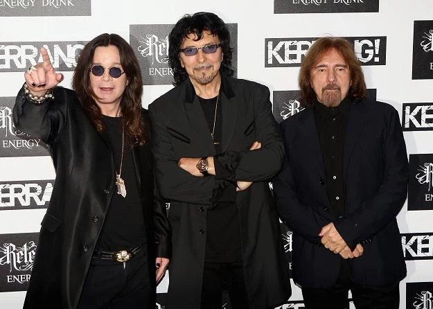 3/4 oryginalnego składu Black Sabbath (Tony Iommi w środku) fot. Tim Whitby