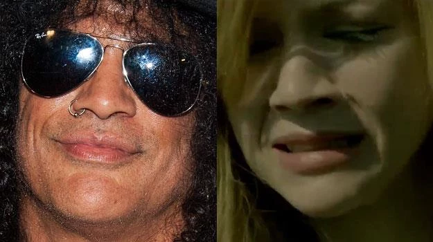 "Przerażający" Slash (fot. Valerie Macon) i kadr z filmu "Nothing Left To Fear"