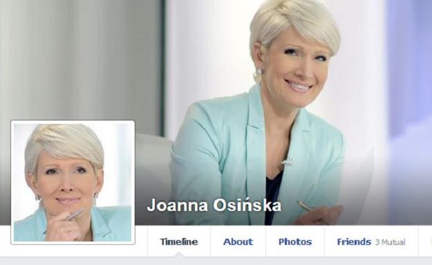 Facebookowy profil Joanny Osińskiej