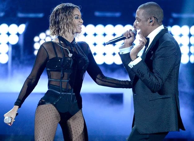 Beyonce i Jay-Z na gali Grammy 2014 - fot. Kevork Djansezian