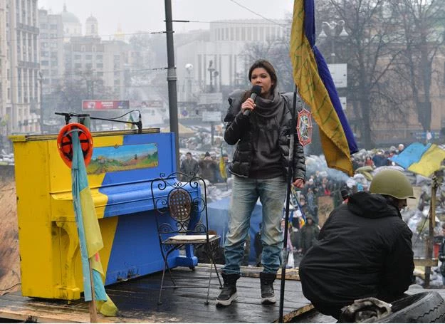 Rusłana jest jedną z twarzy Euromajdanu w Kijowie Rusłana jest jedną z twarzy Euromajdanu w Kijowie