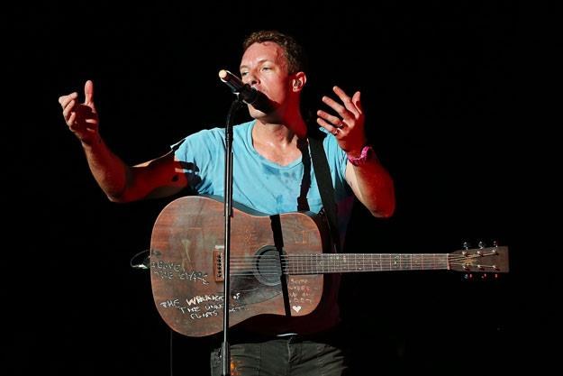 Chris Martin, frontman Coldplay (fot. Brendon Thorne)