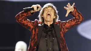 Mick Jagger (The Rolling Stones) na scenie - fot. Neville Hopwood