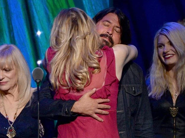 Dave Grohl i Courtney Love podczas gali Rock And Roll Hall Of Fame 2014 (fot. Larry Busacca)