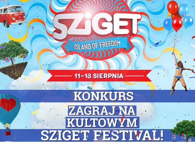 Plakat reklamujący konkurs Sziget Festival 2014