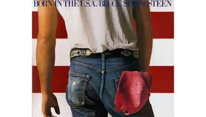 Bruce Sprigsteen na okładce albumu "Born In The U.S.A.",