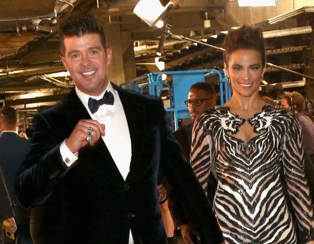 Robin Thicke z żoną Paulą fot. Christopher Polk