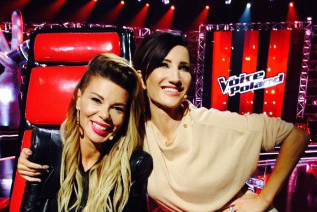 Edyta Górniak i Justyna Steczkowska na planie "The Voice Of Poland" fot. Instagram