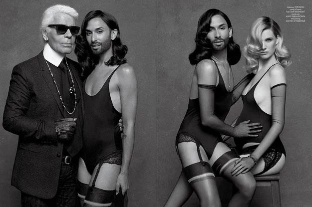 Conchita Wurst w sesji zdjęciowej dla "CR Fashion Book" Conchita Wurst w sesji zdjęciowej dla "CR Fashion Book"