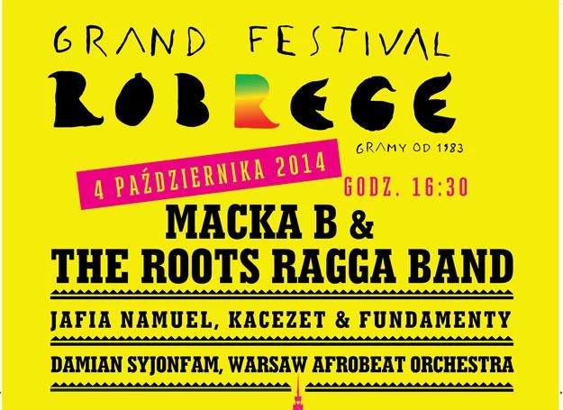 Plakat zapowiadający Grand Festival Róbrege 2014