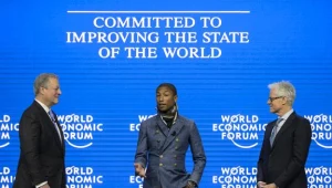 Al Gore, Pharrell Williams i Kevin Wall z Live Earth w Davos