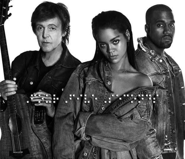 Paul McCartney, Rihanna i Kanye West na okładce singla