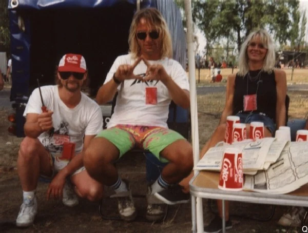 Przed koncertem w Jarocinie, 1992 r.