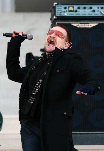 Bono (U2) fot. Justin Sullivan Bono (U2) fot. Justin Sullivan