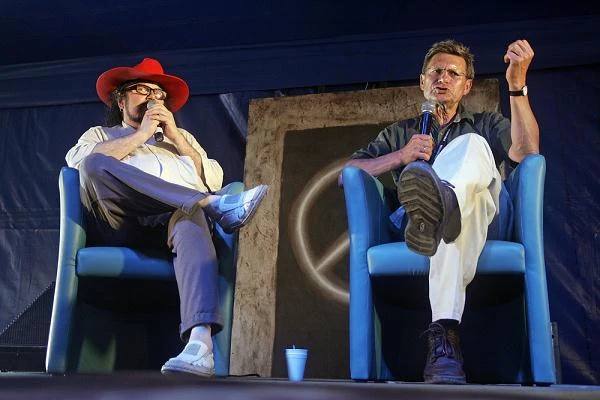 Z Leszkiem Balcerowiczem w Akademii Sztuk Przepięknych na Przystanku Woodstock