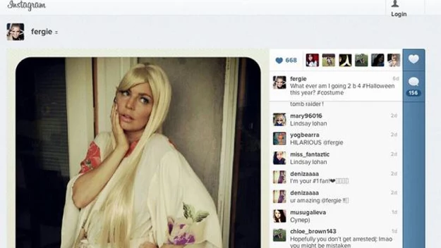 Fergie przebrana za Lindsay Lohan - to jej stylizacja na Halloween