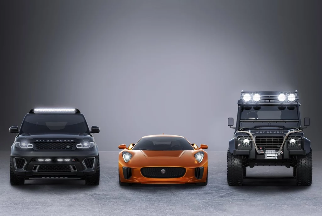 Range Rover Sport SVR, Jaguar C-X75 i Land Rover Defender