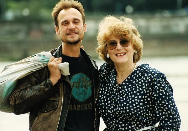 Irena Santor i Paweł Kukiz w 1996 roku.