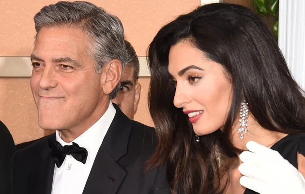 George Clooney z żoną George Clooney z żoną