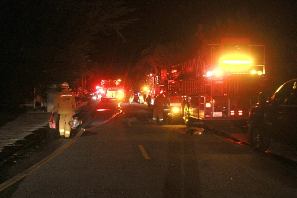 Pożar w domu Brosnana
