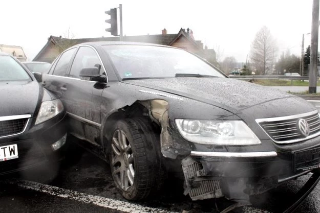 Volkswagen został zatrzymany dopiero w miejscowości Bolesław pod Olkuszem