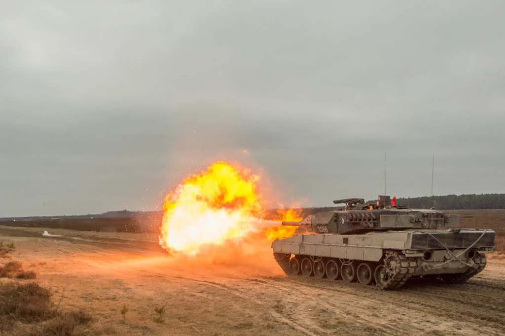 Leopard 2A5 na poligonie. Fot. chor. Rafał Mniedło.