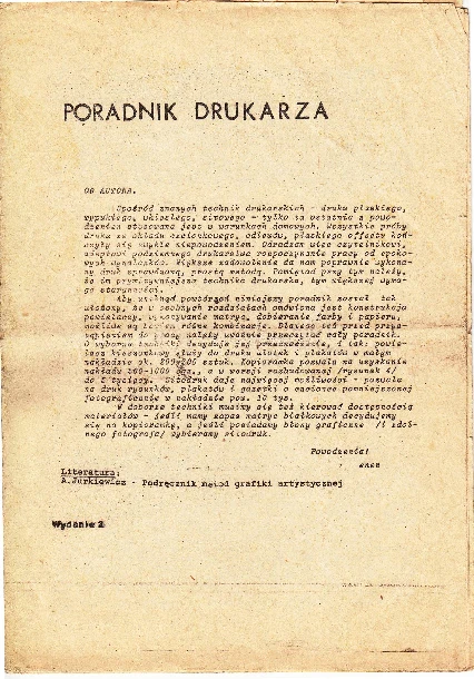 Instrukcja dla podziemnnych drukarzy