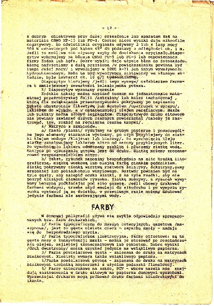 Instrukcja dla podziemnnych drukarzy