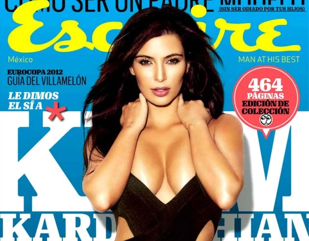 Rok 2012 - Kim Kardashian na okładce hiszpańskiej edycji Esquire