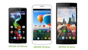 ARCHOS 52 Platinum, ARCHOS 59 Xenon oraz ARCHOS 62 Xenon