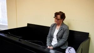 Beata K. jedna z dwóch dyrektorek Powiatowego Centrum Pomocy Rodzinie podczas ogłaszania wyroku