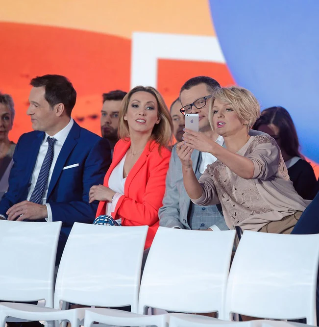 Anna Kalczyńska z prowadzącymi "Dzień dobry TVN"