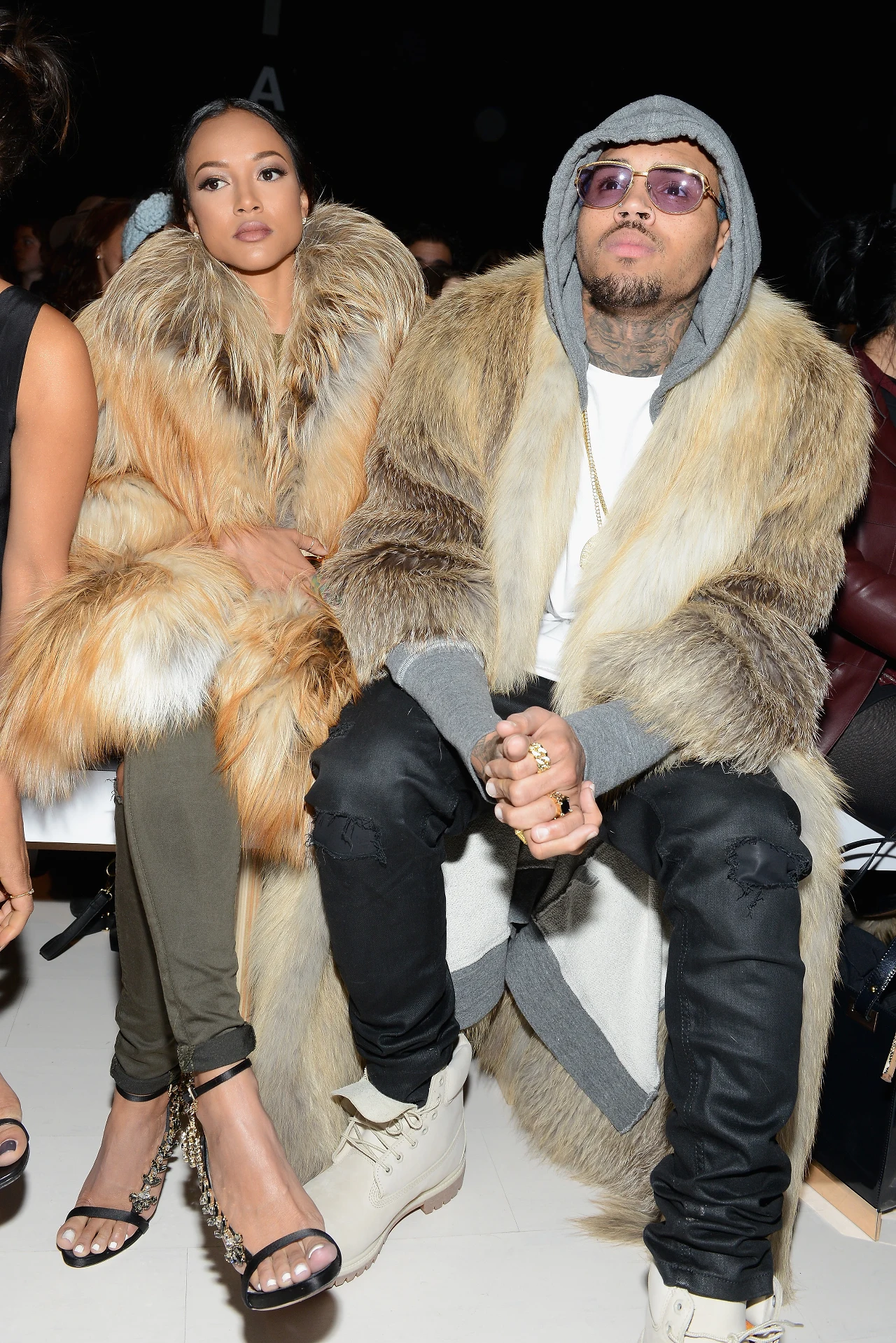 Chris Brown z obecną partnerką, Karrueche Tran Chris Brown z obecną partnerką, Karrueche Tran